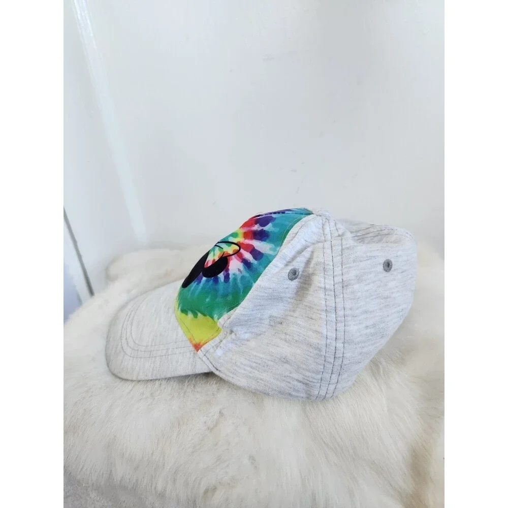 Disney Minnie Mouse Tie Dye Baseball Hat Light Gray Kids Youth Adjustable Cap